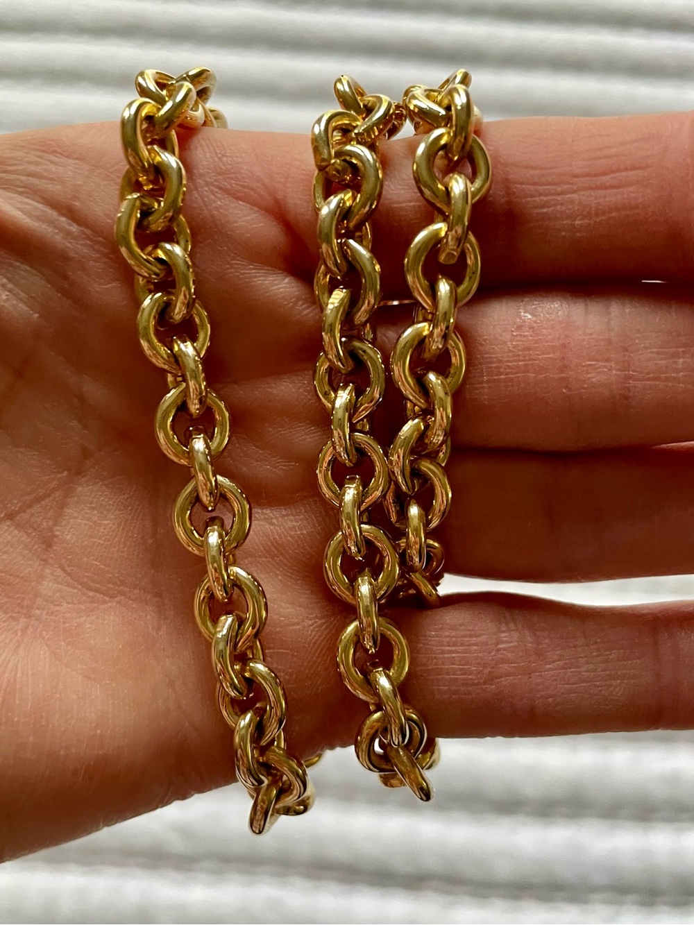 Vintage Gold Rolo Link Necklace - Picture 8 of 13